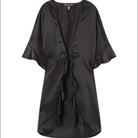NWT Black Victoria Secret Very Sexy Kimono Robe
